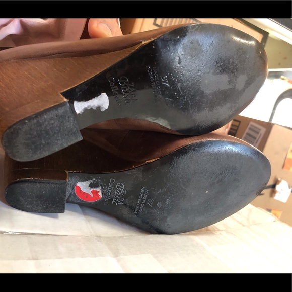 Zara Brown Tan Wedge Shoes Slip On 
Size US 6.5 GUC - Picture 7 of 10